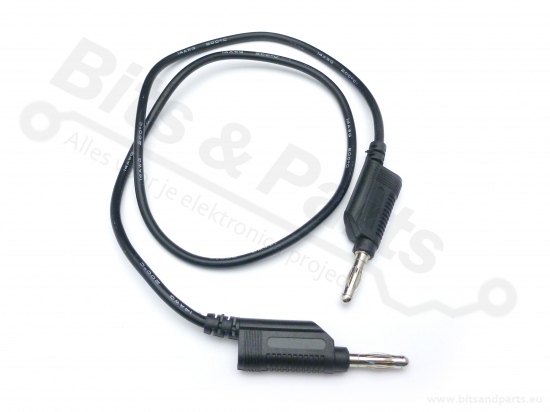 Silicone measuring lead 0.5m with banana plug 4mm black